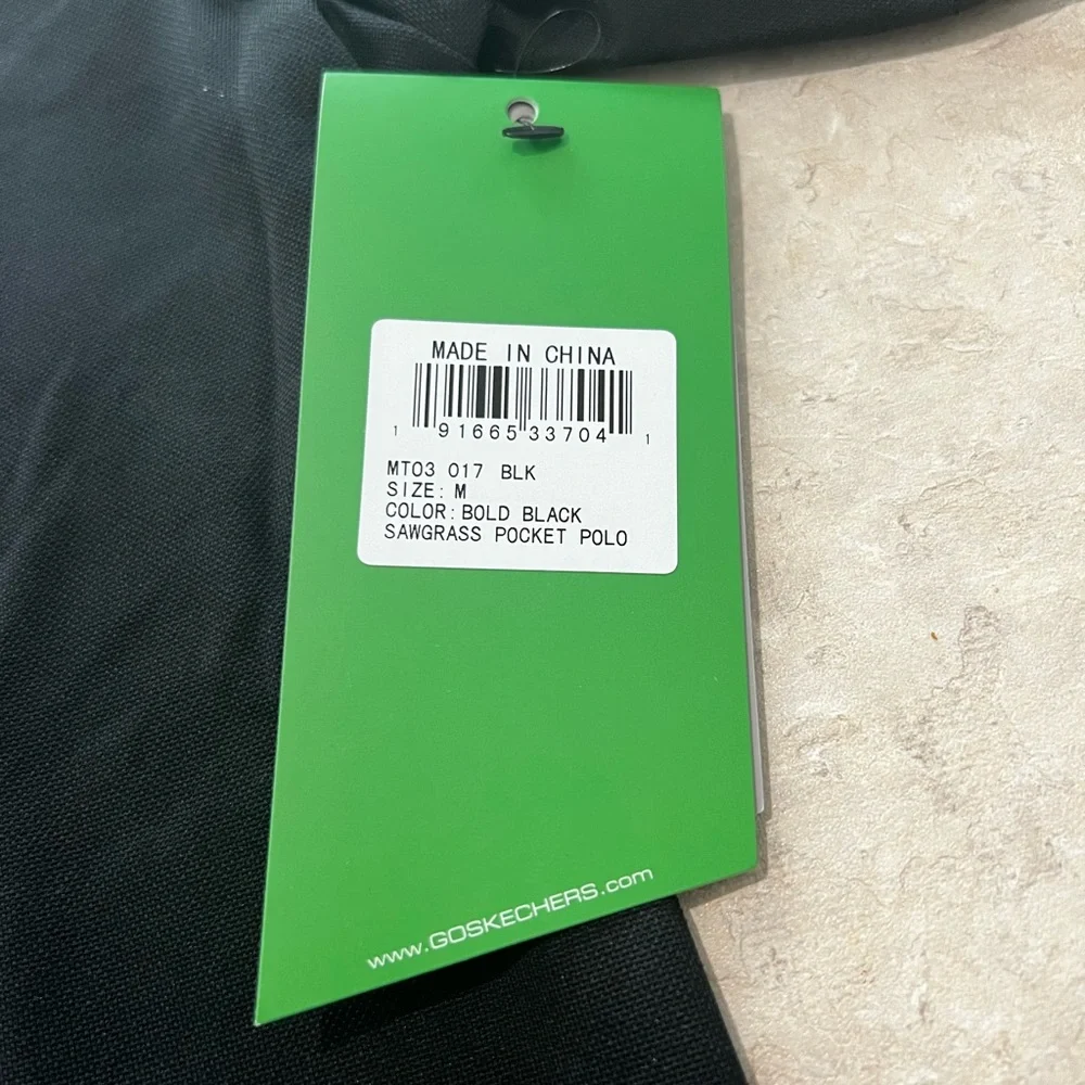 Skechers Medium Go Golf Polo Black NWT - Picture 3 of 8